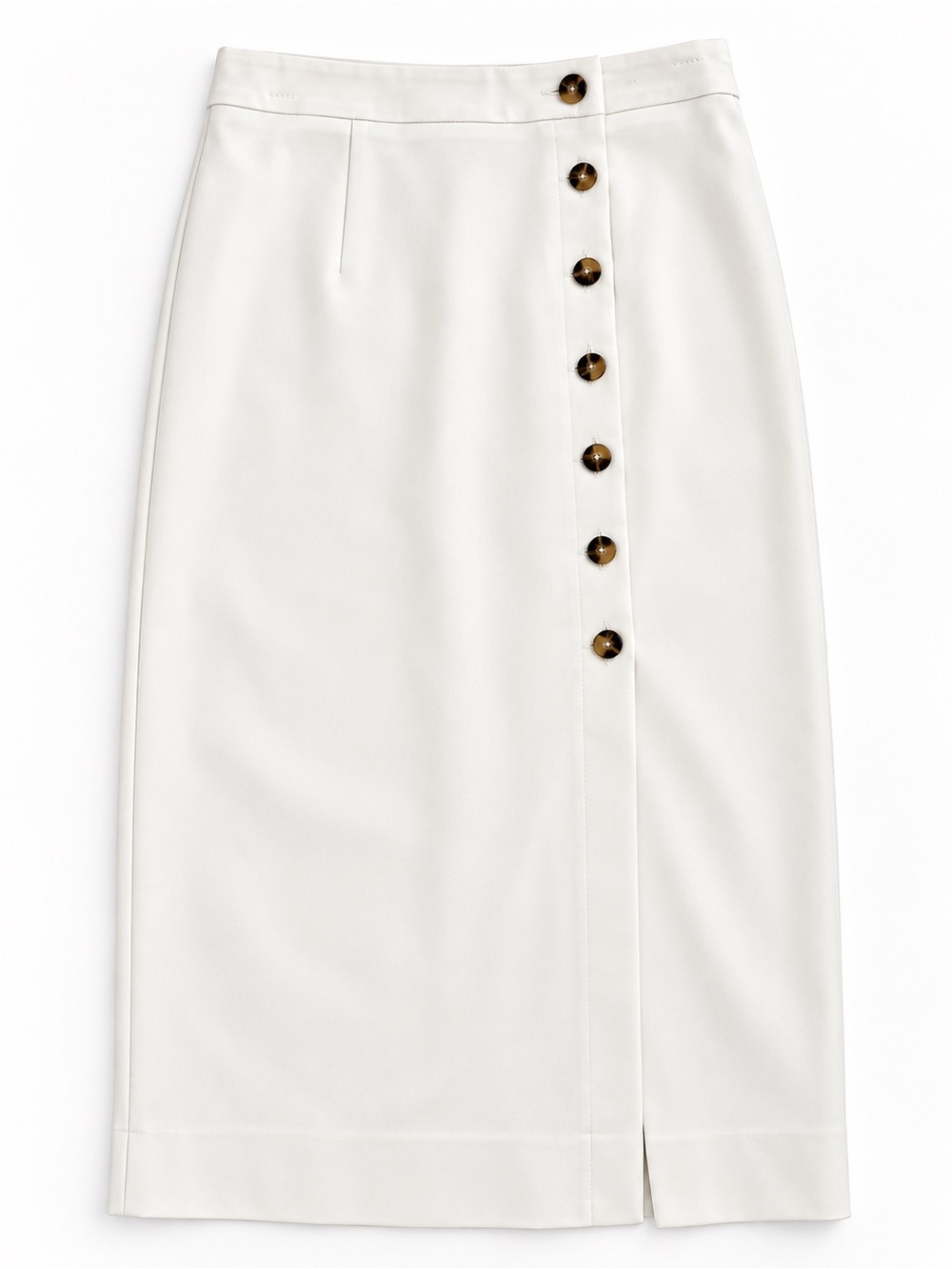Alex Marie Remy White Button Front Pencil Midi Skirt Size 4 - Picture 3 of 8